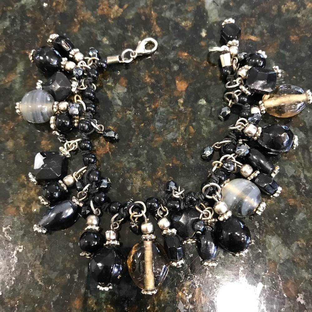 Black beaded bracelet